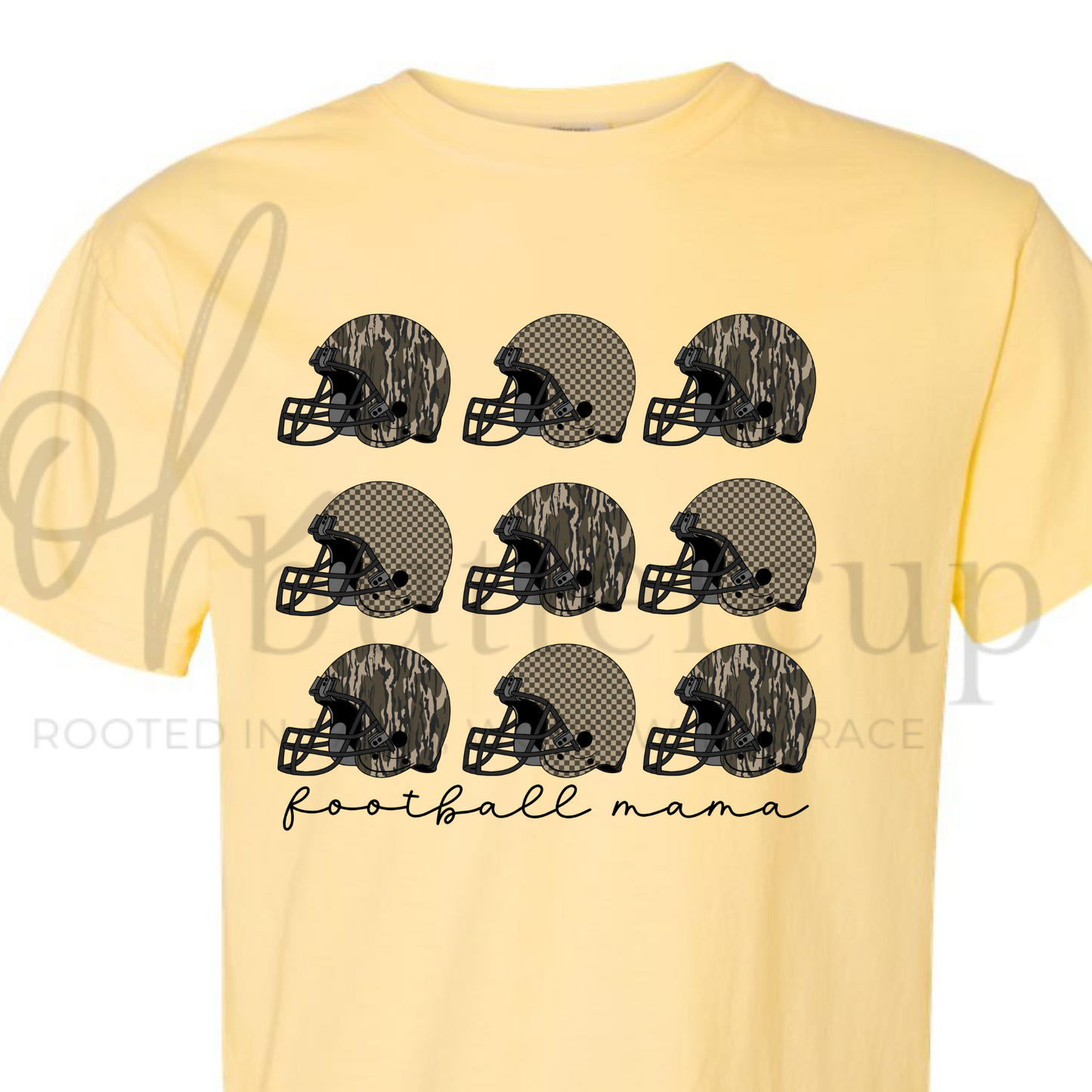 Football Mama - Camo Helmet Collage