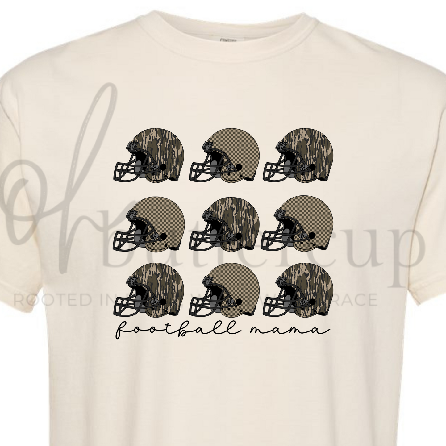 Football Mama - Camo Helmet Collage