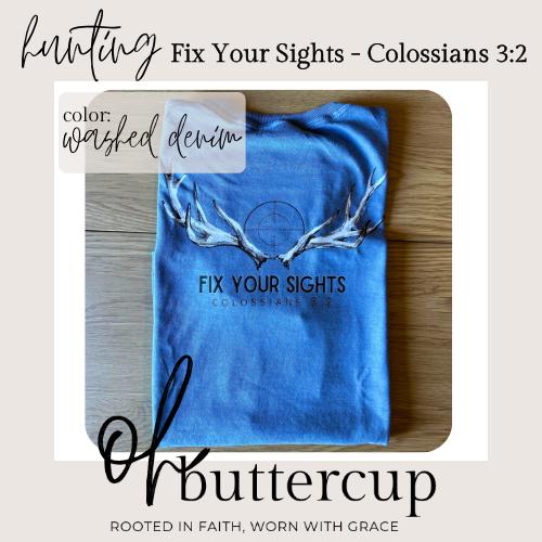 Fix Your Sights, Men's Christian Hunting Shirt