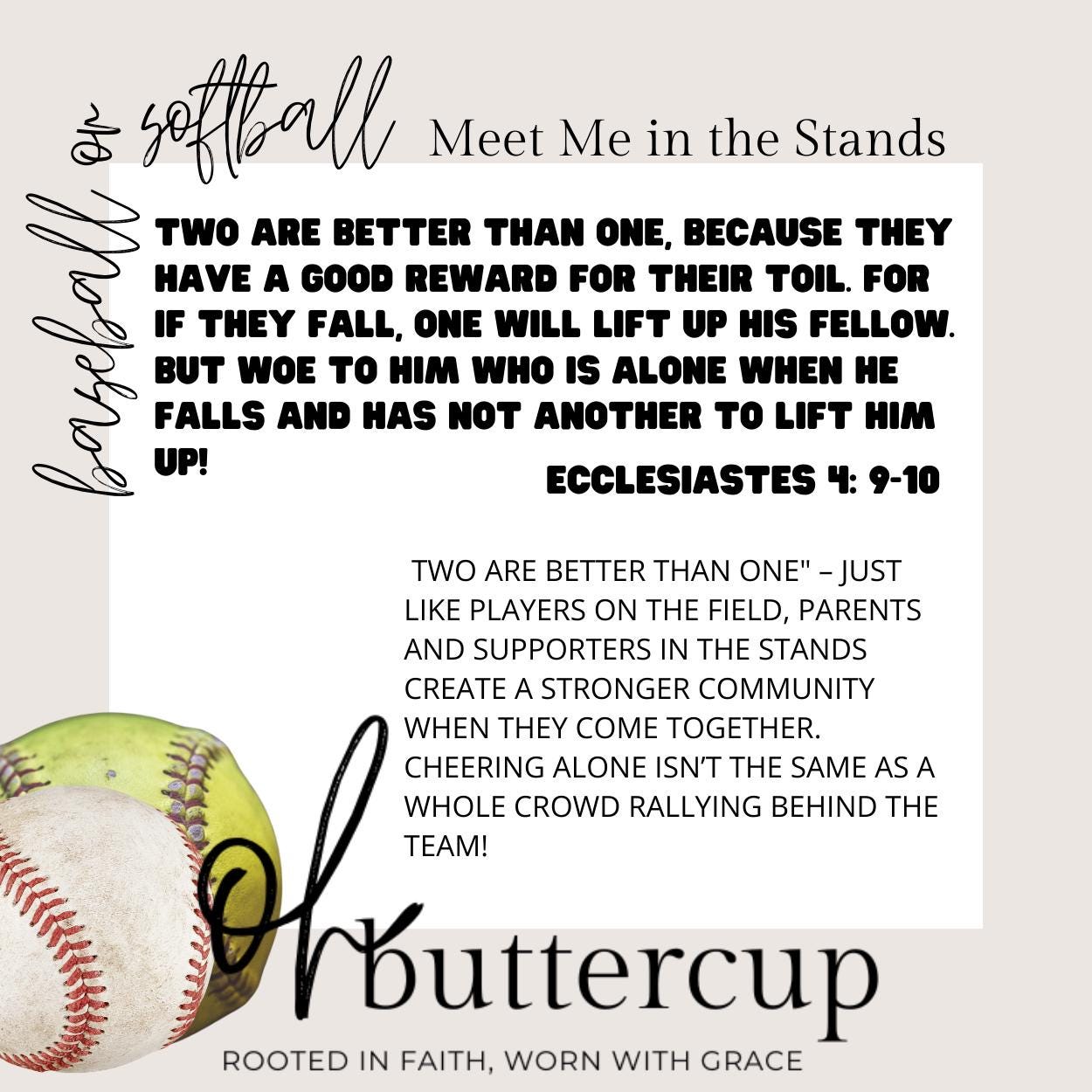 Meet Me in the Stands Baseball/Softball Tank