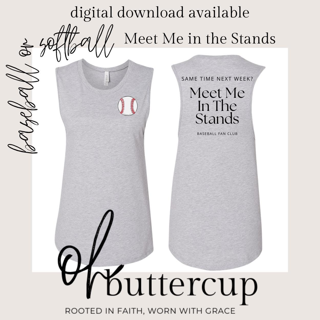 Meet Me in the Stands Baseball/Softball Tank
