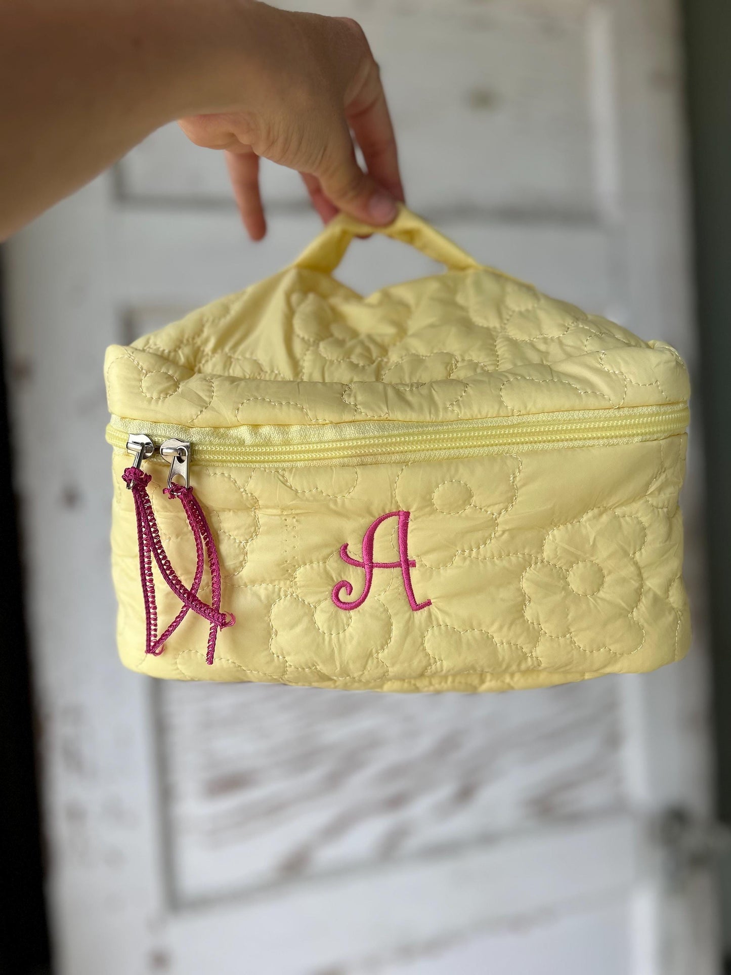 Personalized Makeup Bag, Single Initial Bag