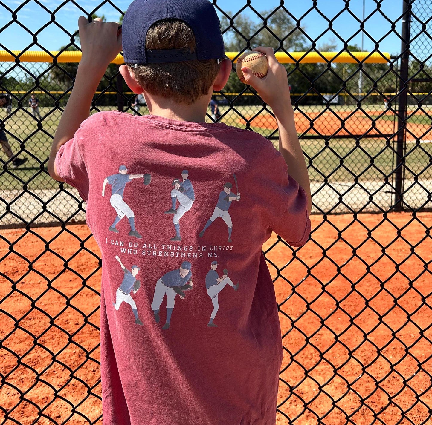 Christian Baseball Shirt - I Can Do All Things - Philippians 4:13 Faith-Based Sports Tee