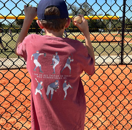 Christian Baseball Shirt - I Can Do All Things - Philippians 4:13 Faith-Based Sports Tee
